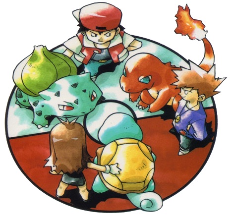 Red, Blue et Green - Croquis préliminaire de Pokémon Rouge et Vert