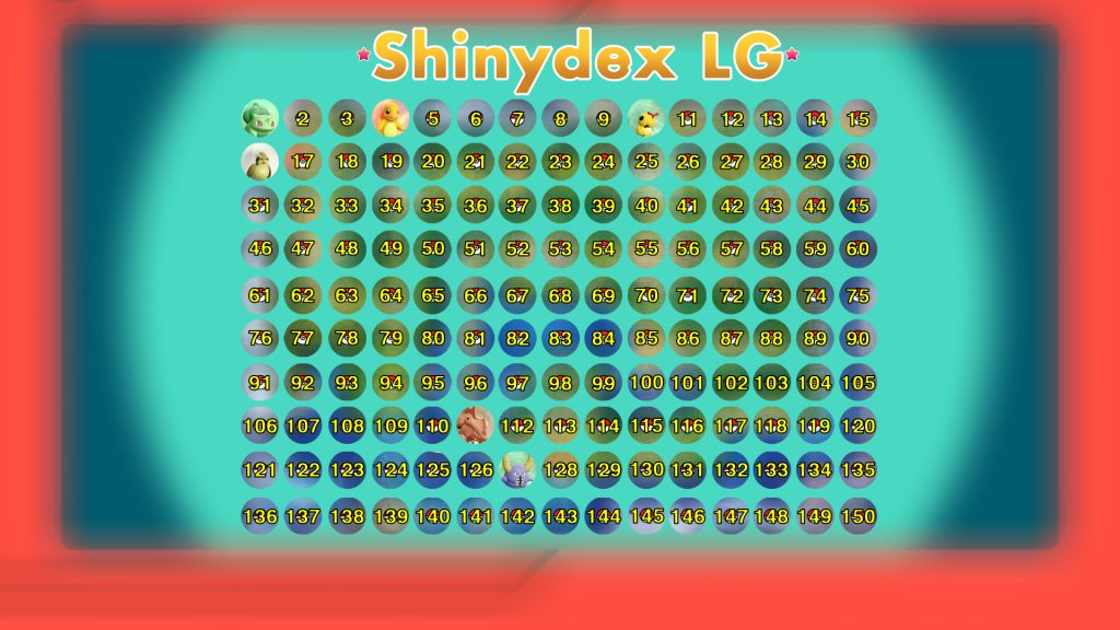 Shinydex Pokémon Let's Go - Aquateur