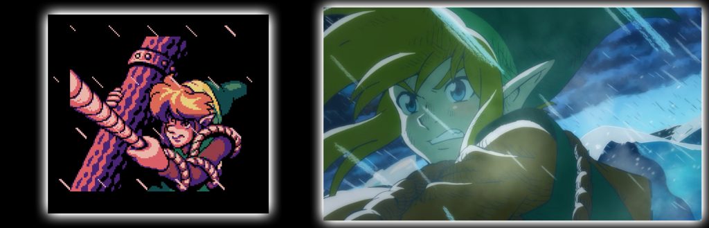 Comparaison des intro de Link's Awakening DX et de son remake Switch