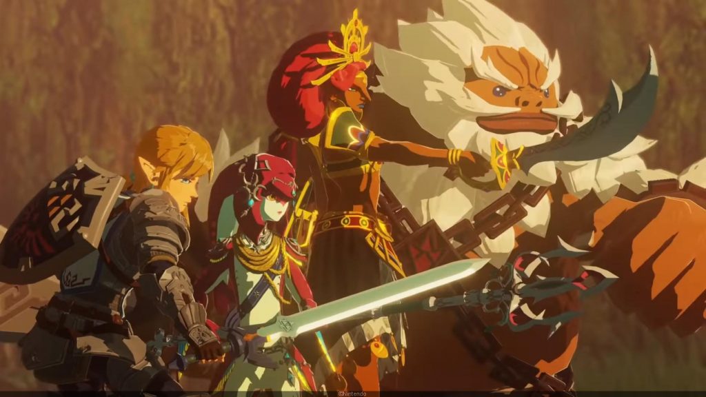 Link, Mipha, Urbosa et Daruk - Hyrule Warriors : L'Ère du Fléau
